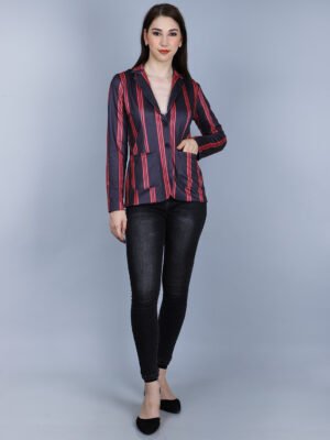 AIMG_8517 Striped Casual Blazer