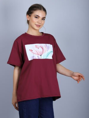 Red Oversized T Shirt