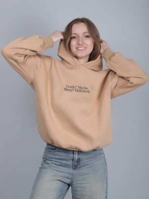 6a "Goals? Maybe. Sleep? Definitely." Oversized Hoodie