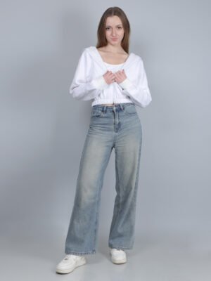 IMG_9725 White Cropped Zip-Up Hoodie for Women